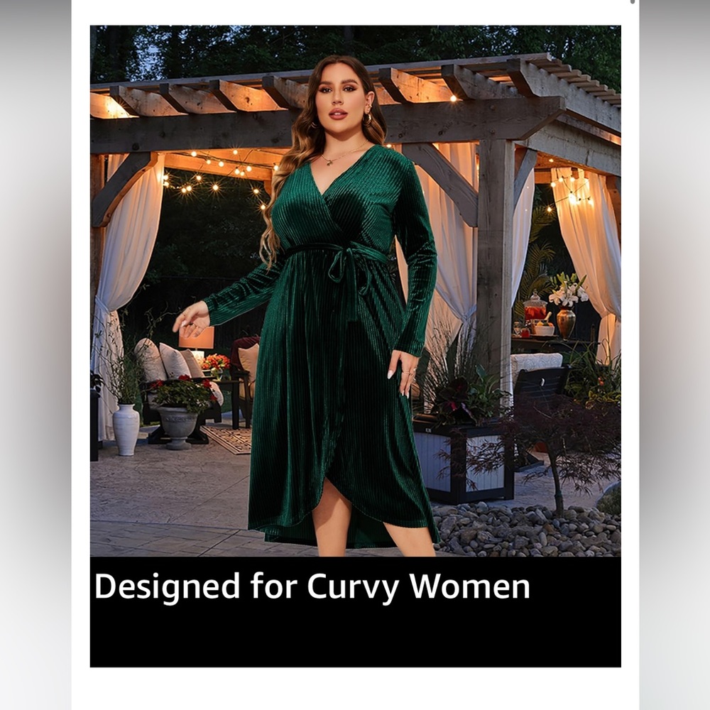 ZOMVA Velvet Ribbed Wrap Dress